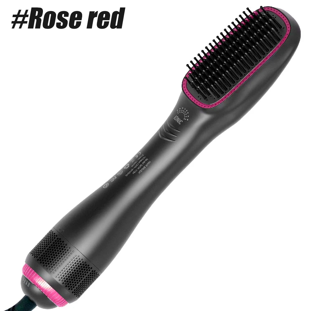 Revolutionary 3-in-1 Hair Dryer Brush: 1200W Ionic Hot Air Straightener for Effortless Styling