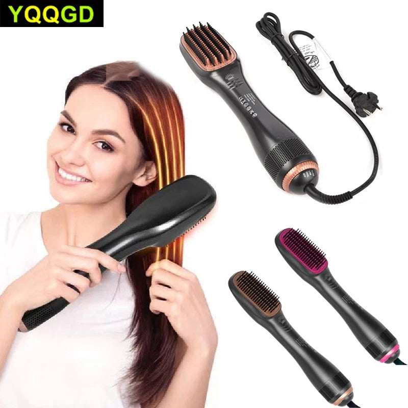 Revolutionary 3-in-1 Hair Dryer Brush: 1200W Ionic Hot Air Straightener for Effortless Styling