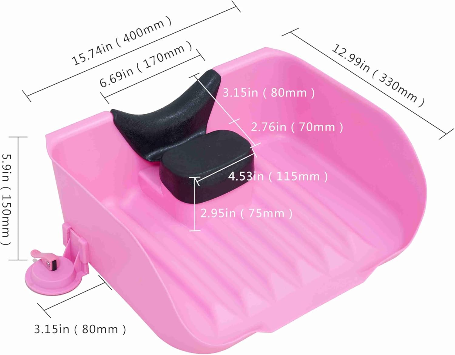 "Portable Pink Shampoo Basin - Tear-Free Hair Washing Solution for Kids, Seniors, and Pregnant Women!"