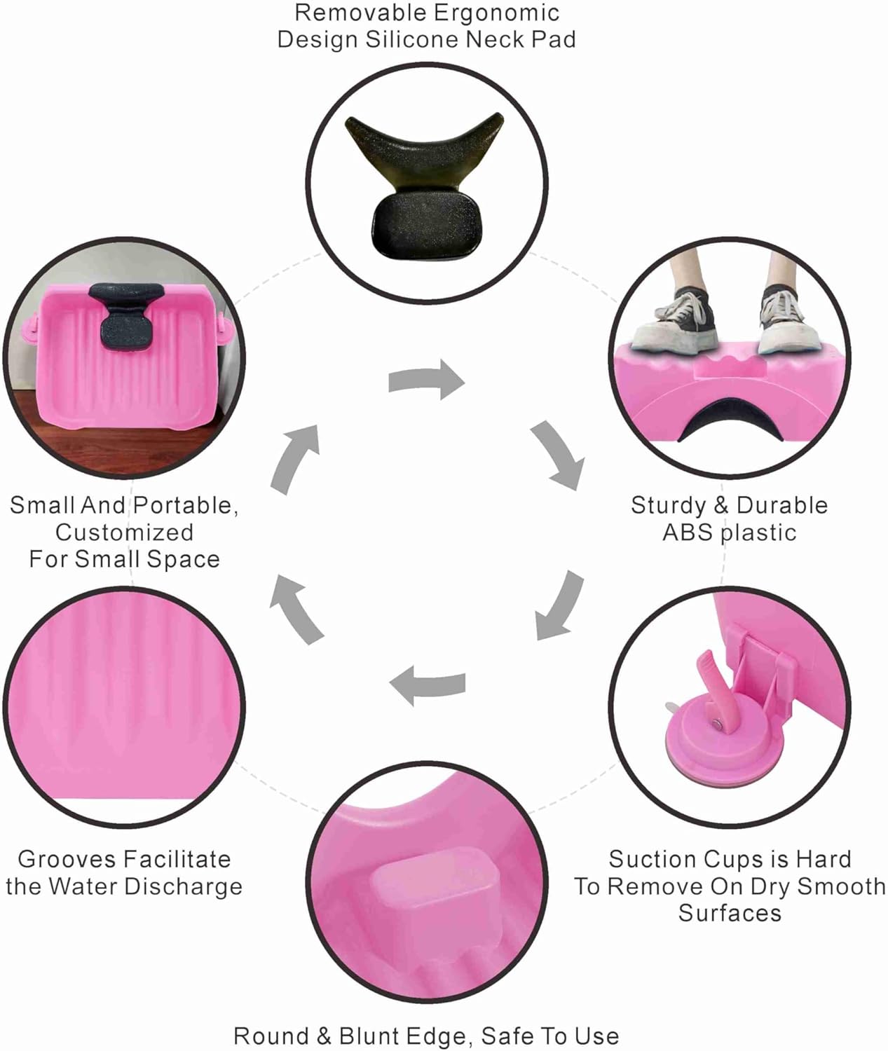 "Portable Pink Shampoo Basin - Tear-Free Hair Washing Solution for Kids, Seniors, and Pregnant Women!"