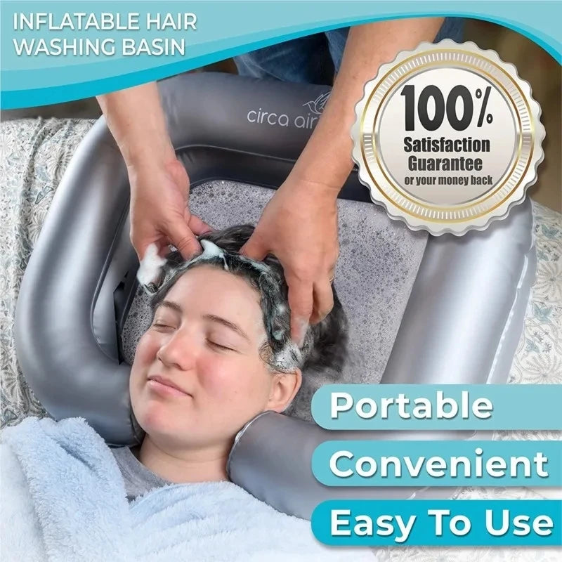 Ultimate Comfort with the Inflatable PVC Shampoo Basin - Perfect for Bedridden Patients, Pregnant Women, and Home Use