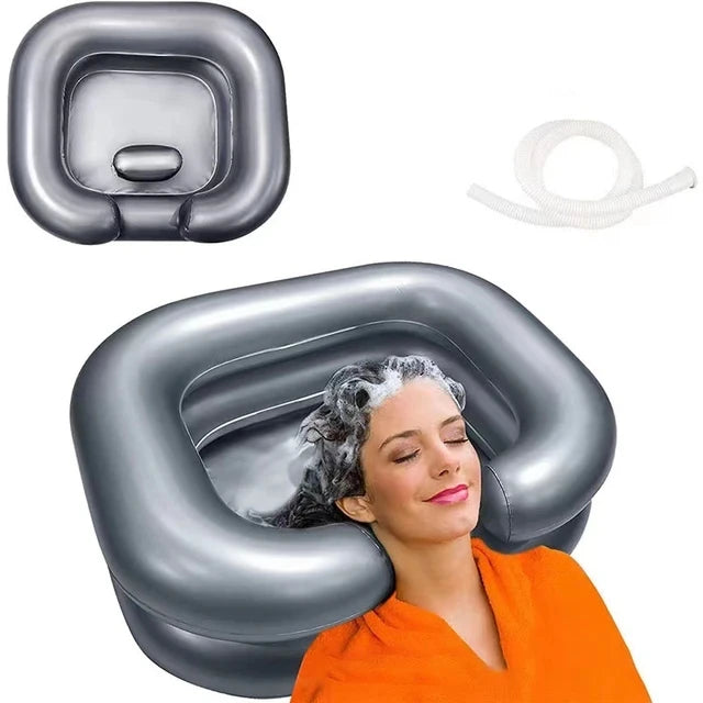 Ultimate Comfort with the Inflatable PVC Shampoo Basin - Perfect for Bedridden Patients, Pregnant Women, and Home Use