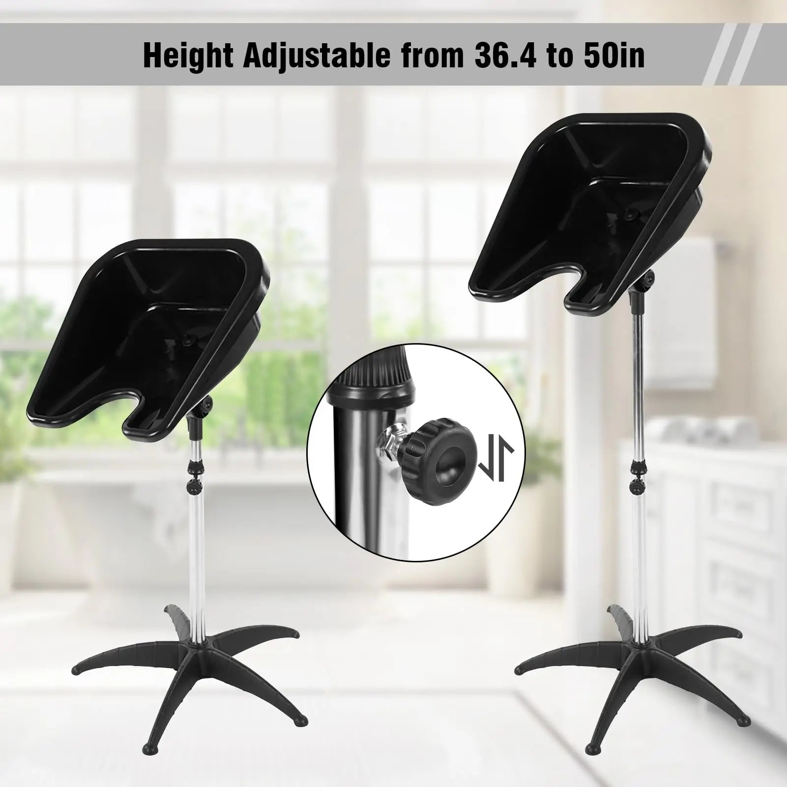 Transform Your Salon Experience with Our Height-Adjustable Barbershop Shampoo Bowl and Tube Chair - Perfect for Mobile Hair Washing!