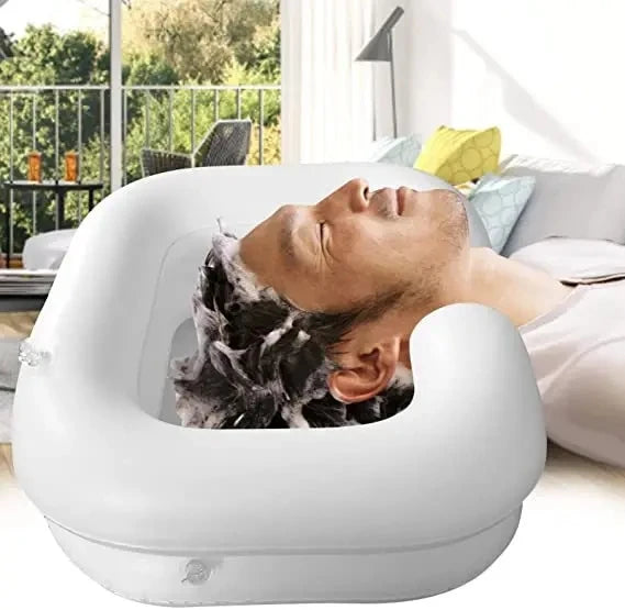 Ultimate Comfort with the Inflatable PVC Shampoo Basin - Perfect for Bedridden Patients, Pregnant Women, and Home Use