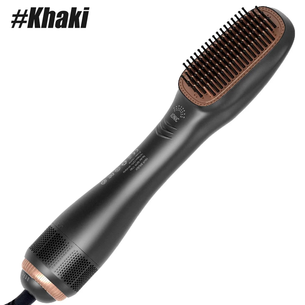 Revolutionary 3-in-1 Hair Dryer Brush: 1200W Ionic Hot Air Straightener for Effortless Styling