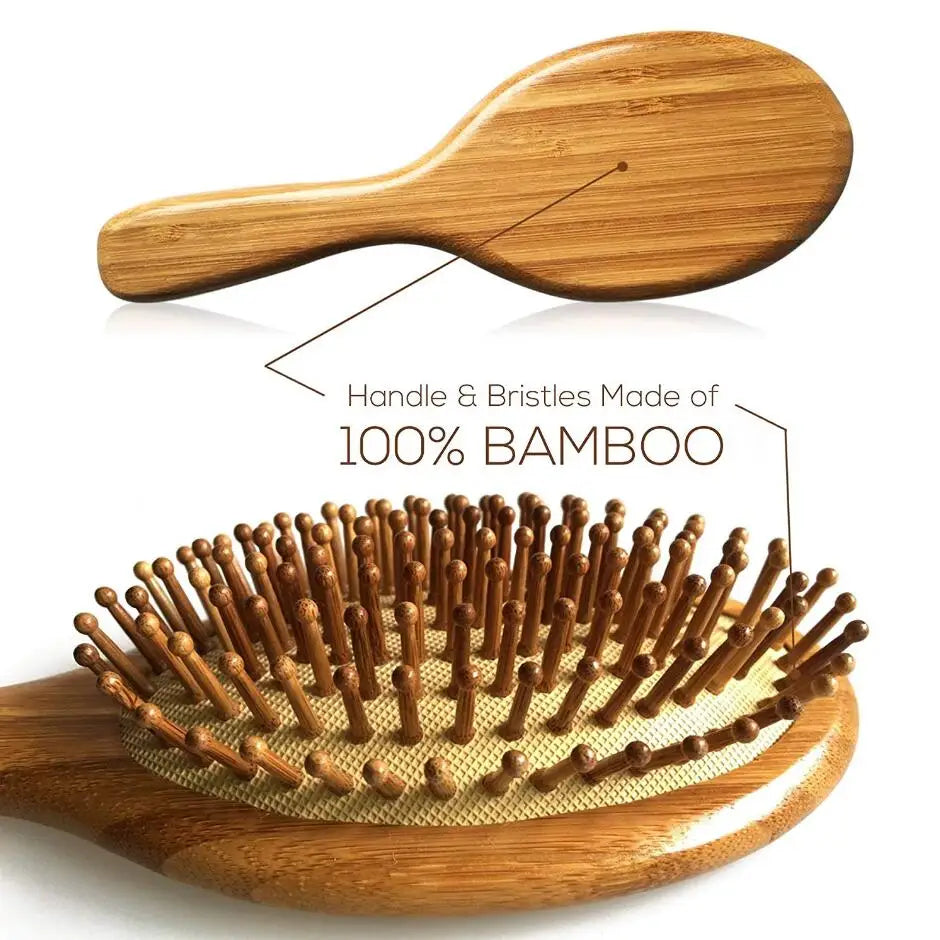 "Revitalize Your Hair with Our Professional Bamboo Paddle Comb - Healthy Scalp Massage Brush for Hair Loss Care!"