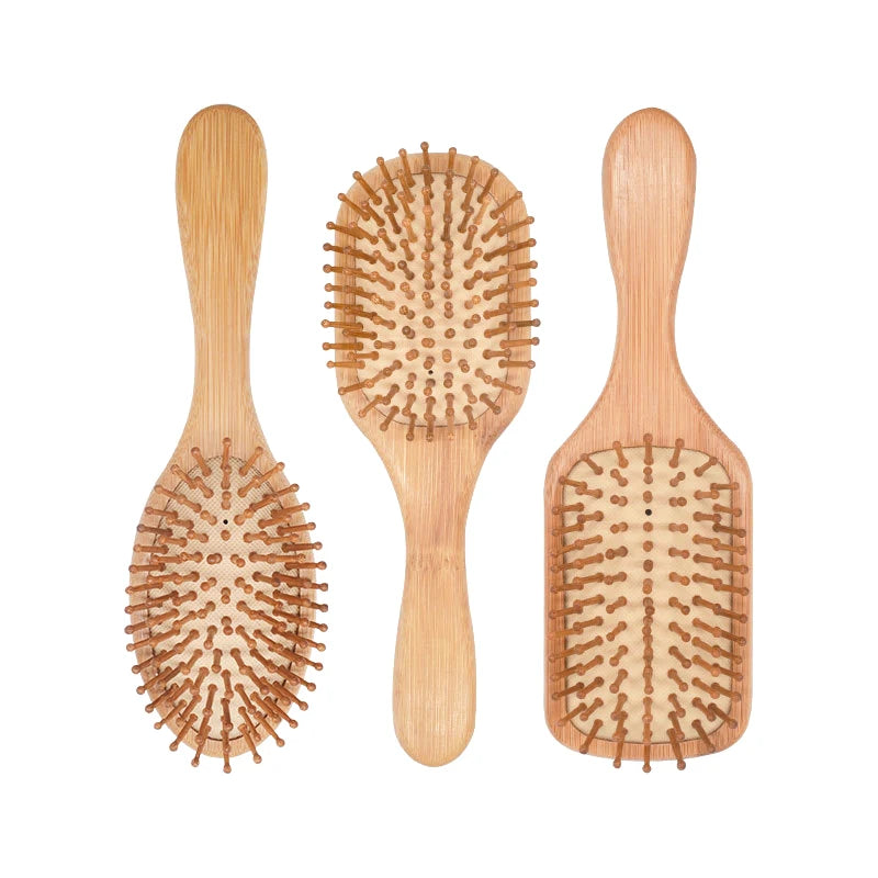 "Revitalize Your Hair with Our Professional Bamboo Paddle Comb - Healthy Scalp Massage Brush for Hair Loss Care!"